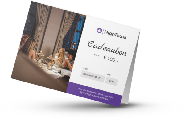 High Tea Cadeaubon €100 cadeaubon van Borrelen.nl