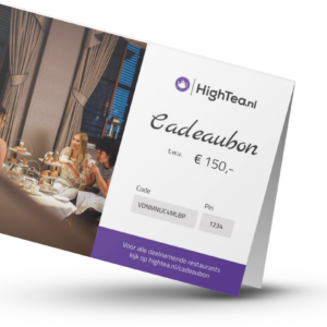 High Tea Cadeaubon €150 cadeaubon van Borrelen.nl
